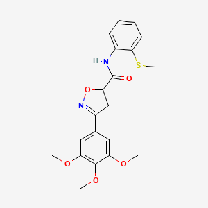 N-[2-(methylsulfanyl)phenyl]-3-(3,4,5-trimethoxyphenyl)-4,5-dihydro-1,2-oxazole-5-carboxamide