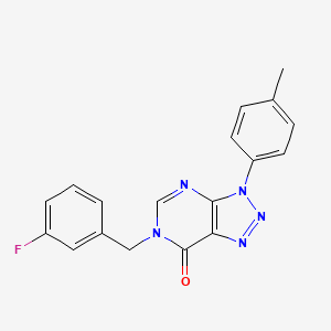 molecular formula C18H14FN5O B11421609 6-(3-fluorobenzyl)-3-(p-tolyl)-3H-[1,2,3]triazolo[4,5-d]pyrimidin-7(6H)-one 