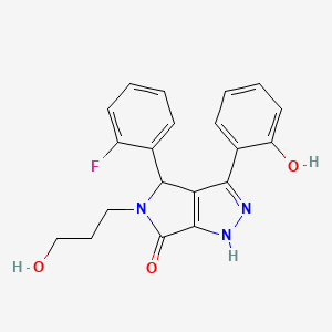 4-(2-fluorophenyl)-3-(2-hydroxyphenyl)-5-(3-hydroxypropyl)-4,5-dihydropyrrolo[3,4-c]pyrazol-6(2H)-one