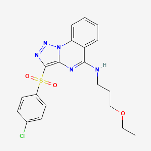 3-[(4-chlorophenyl)sulfonyl]-N-(3-ethoxypropyl)[1,2,3]triazolo[1,5-a]quinazolin-5-amine