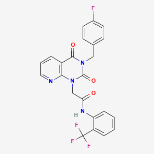 2-{3-[(4-fluorophenyl)methyl]-2,4-dioxo-1H,2H,3H,4H-pyrido[2,3-d]pyrimidin-1-yl}-N-[2-(trifluoromethyl)phenyl]acetamide