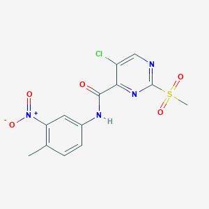 5-chloro-N-(4-methyl-3-nitrophenyl)-2-(methylsulfonyl)pyrimidine-4-carboxamide