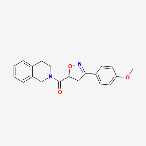 3,4-dihydroisoquinolin-2(1H)-yl[3-(4-methoxyphenyl)-4,5-dihydro-1,2-oxazol-5-yl]methanone