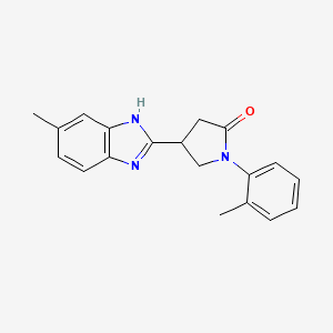 4-(5-methyl-1H-benzimidazol-2-yl)-1-(2-methylphenyl)pyrrolidin-2-one