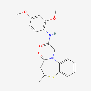 N-(2,4-dimethoxyphenyl)-2-(2-methyl-4-oxo-3,4-dihydrobenzo[b][1,4]thiazepin-5(2H)-yl)acetamide