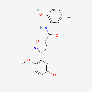 3-(2,5-dimethoxyphenyl)-N-(2-hydroxy-5-methylphenyl)-4,5-dihydro-1,2-oxazole-5-carboxamide