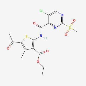 Ethyl 5-acetyl-2-({[5-chloro-2-(methylsulfonyl)pyrimidin-4-yl]carbonyl}amino)-4-methylthiophene-3-carboxylate