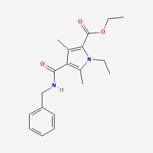 molecular formula C19H24N2O3 B11421815 ethyl 4-(benzylcarbamoyl)-1-ethyl-3,5-dimethyl-1H-pyrrole-2-carboxylate 