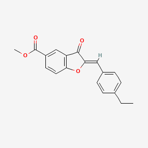 methyl (2Z)-2-(4-ethylbenzylidene)-3-oxo-2,3-dihydro-1-benzofuran-5-carboxylate