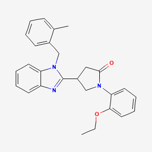 molecular formula C27H27N3O2 B11421889 1-(2-ethoxyphenyl)-4-[1-(2-methylbenzyl)-1H-benzimidazol-2-yl]pyrrolidin-2-one 