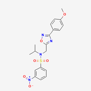 N-{[3-(4-methoxyphenyl)-1,2,4-oxadiazol-5-yl]methyl}-3-nitro-N-(propan-2-yl)benzenesulfonamide