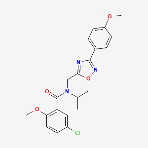 5-chloro-2-methoxy-N-{[3-(4-methoxyphenyl)-1,2,4-oxadiazol-5-yl]methyl}-N-(propan-2-yl)benzamide