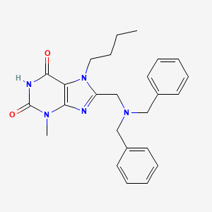 8-{[Bisbenzylamino]methyl}-7-butyl-3-methyl-1,3,7-trihydropurine-2,6-dione