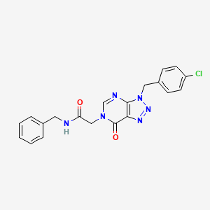 N-Benzyl-2-{3-[(4-chlorophenyl)methyl]-7-oxo-3H,6H,7H-[1,2,3]triazolo[4,5-D]pyrimidin-6-YL}acetamide