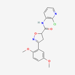 N-(2-chloropyridin-3-yl)-3-(2,5-dimethoxyphenyl)-4,5-dihydro-1,2-oxazole-5-carboxamide