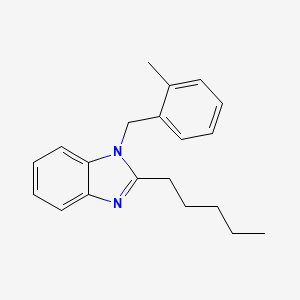 molecular formula C20H24N2 B11421964 1-(2-methylbenzyl)-2-pentyl-1H-benzimidazole 