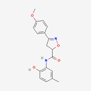 N-(2-hydroxy-5-methylphenyl)-3-(4-methoxyphenyl)-4,5-dihydro-1,2-oxazole-5-carboxamide