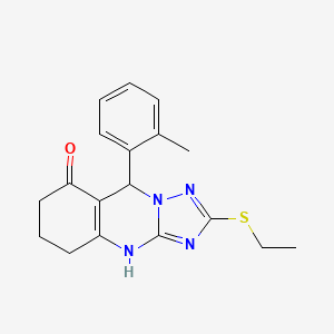 2-(ethylsulfanyl)-9-(2-methylphenyl)-5,6,7,9-tetrahydro[1,2,4]triazolo[5,1-b]quinazolin-8(4H)-one