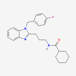 N-{3-[1-(4-fluorobenzyl)-1H-benzimidazol-2-yl]propyl}cyclohexanecarboxamide