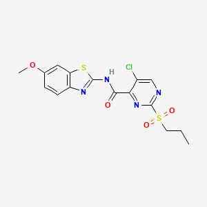 5-chloro-N-(6-methoxy-1,3-benzothiazol-2-yl)-2-(propylsulfonyl)pyrimidine-4-carboxamide