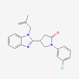 1-(3-chlorophenyl)-4-[1-(2-methylprop-2-en-1-yl)-1H-benzimidazol-2-yl]pyrrolidin-2-one