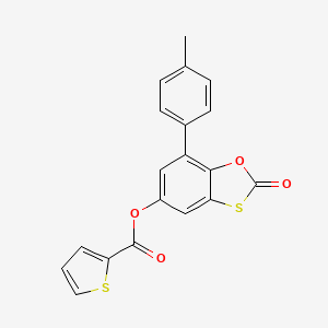 7-(4-Methylphenyl)-2-oxo-1,3-benzoxathiol-5-yl thiophene-2-carboxylate