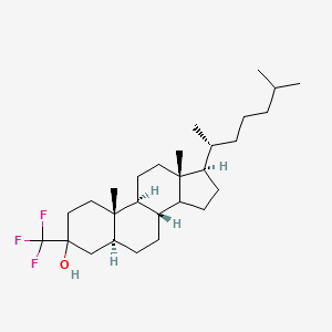 molecular formula C28H47F3O B1142201 3-Trifluoromethyl-5A-cholestan-3-OL CAS No. 118143-27-4