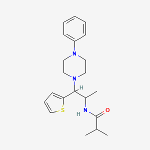 2-methyl-N-[1-(4-phenylpiperazin-1-yl)-1-thiophen-2-ylpropan-2-yl]propanamide