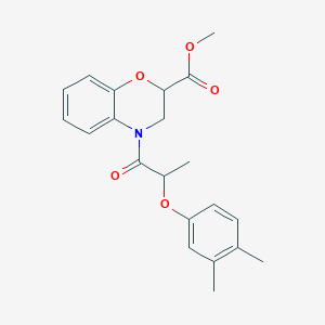 methyl 4-[2-(3,4-dimethylphenoxy)propanoyl]-3,4-dihydro-2H-1,4-benzoxazine-2-carboxylate