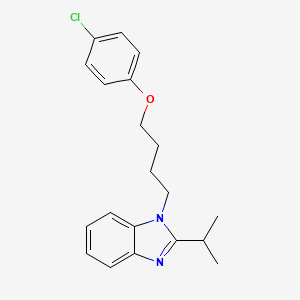 molecular formula C20H23ClN2O B11422037 1-[4-(4-chlorophenoxy)butyl]-2-(propan-2-yl)-1H-benzimidazole CAS No. 871562-07-1