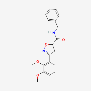 N-benzyl-3-(2,3-dimethoxyphenyl)-4,5-dihydro-1,2-oxazole-5-carboxamide