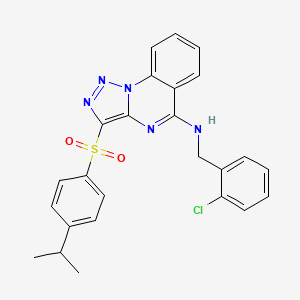 N-(2-chlorobenzyl)-3-{[4-(propan-2-yl)phenyl]sulfonyl}[1,2,3]triazolo[1,5-a]quinazolin-5-amine