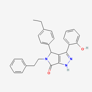 4-(4-ethylphenyl)-3-(2-hydroxyphenyl)-5-(2-phenylethyl)-4,5-dihydropyrrolo[3,4-c]pyrazol-6(1H)-one