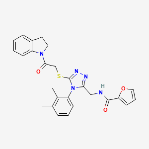 N-((4-(2,3-dimethylphenyl)-5-((2-(indolin-1-yl)-2-oxoethyl)thio)-4H-1,2,4-triazol-3-yl)methyl)furan-2-carboxamide