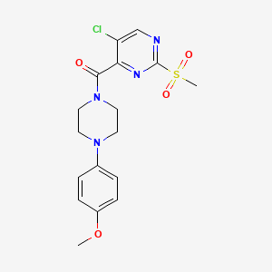 [5-Chloro-2-(methylsulfonyl)pyrimidin-4-yl][4-(4-methoxyphenyl)piperazin-1-yl]methanone