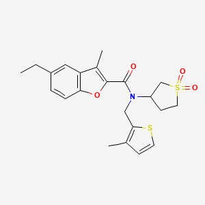 N-(1,1-dioxidotetrahydrothiophen-3-yl)-5-ethyl-3-methyl-N-[(3-methylthiophen-2-yl)methyl]-1-benzofuran-2-carboxamide