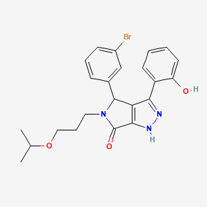 molecular formula C23H24BrN3O3 B11422165 4-(3-bromophenyl)-3-(2-hydroxyphenyl)-5-[3-(propan-2-yloxy)propyl]-4,5-dihydropyrrolo[3,4-c]pyrazol-6(1H)-one 