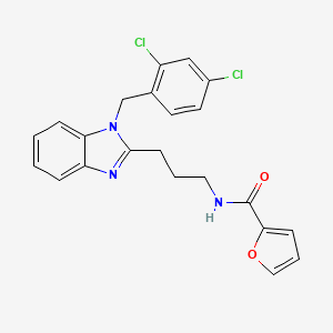 N-{3-[1-(2,4-dichlorobenzyl)-1H-benzimidazol-2-yl]propyl}furan-2-carboxamide