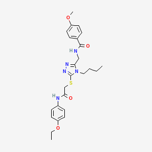 N-{[4-Butyl-5-({[(4-ethoxyphenyl)carbamoyl]methyl}sulfanyl)-4H-1,2,4-triazol-3-YL]methyl}-4-methoxybenzamide