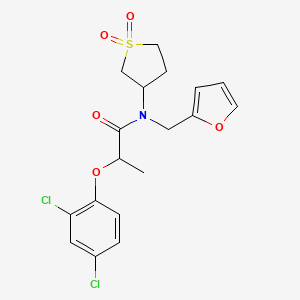 2-(2,4-dichlorophenoxy)-N-(1,1-dioxidotetrahydrothiophen-3-yl)-N-(furan-2-ylmethyl)propanamide