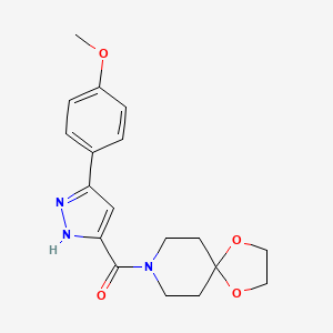 1,4-dioxa-8-azaspiro[4.5]dec-8-yl[5-(4-methoxyphenyl)-1H-pyrazol-3-yl]methanone