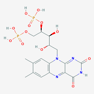 molecular formula C₁₇H₂₂N₄O₁₂P₂ B1142225 Riboflavin 4',5'-diphosphate CAS No. 86108-25-0