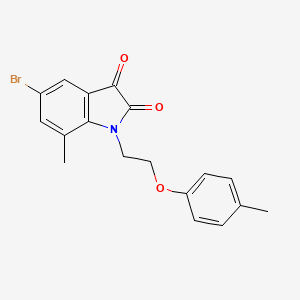 5-bromo-7-methyl-1-[2-(4-methylphenoxy)ethyl]-1H-indole-2,3-dione