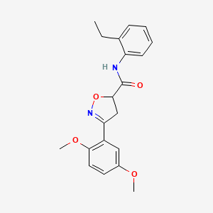 3-(2,5-dimethoxyphenyl)-N-(2-ethylphenyl)-4,5-dihydro-1,2-oxazole-5-carboxamide