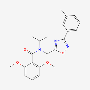 2,6-dimethoxy-N-{[3-(3-methylphenyl)-1,2,4-oxadiazol-5-yl]methyl}-N-(propan-2-yl)benzamide