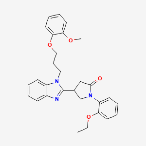 molecular formula C29H31N3O4 B11422282 1-(2-ethoxyphenyl)-4-{1-[3-(2-methoxyphenoxy)propyl]-1H-benzimidazol-2-yl}pyrrolidin-2-one 