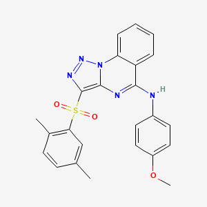 3-[(2,5-dimethylphenyl)sulfonyl]-N-(4-methoxyphenyl)[1,2,3]triazolo[1,5-a]quinazolin-5-amine