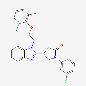 1-(3-chlorophenyl)-4-{1-[2-(2,6-dimethylphenoxy)ethyl]-1H-benzimidazol-2-yl}pyrrolidin-2-one