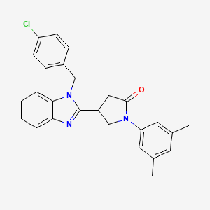 4-[1-(4-chlorobenzyl)-1H-benzimidazol-2-yl]-1-(3,5-dimethylphenyl)pyrrolidin-2-one