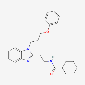 N-{2-[1-(3-phenoxypropyl)-1H-benzimidazol-2-yl]ethyl}cyclohexanecarboxamide